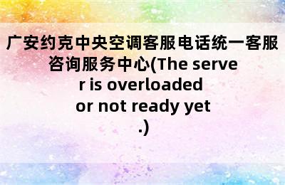 广安约克中央空调客服电话统一客服咨询服务中心(The server is overloaded or not ready yet.)